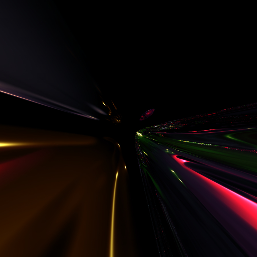 Abstract light streaks in dark space