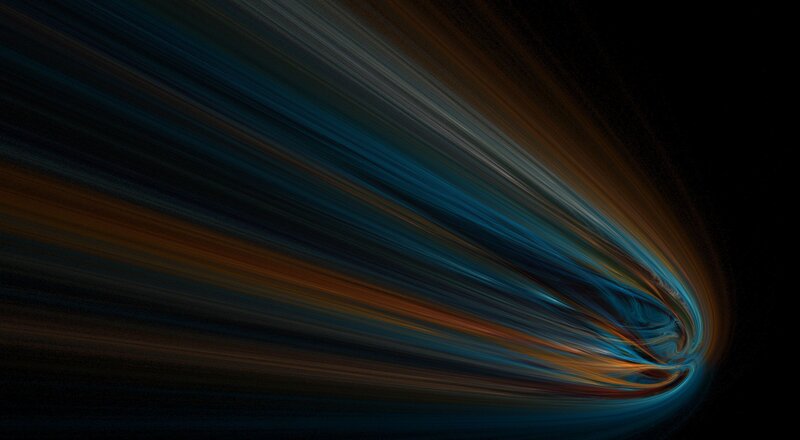 Abstract light streaks in motion