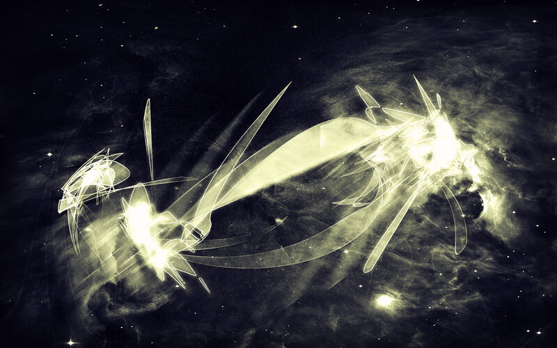 Abstract light streaks in space