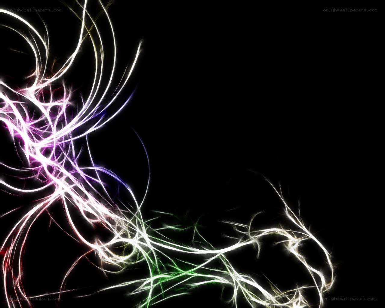 abstract light streaks on black