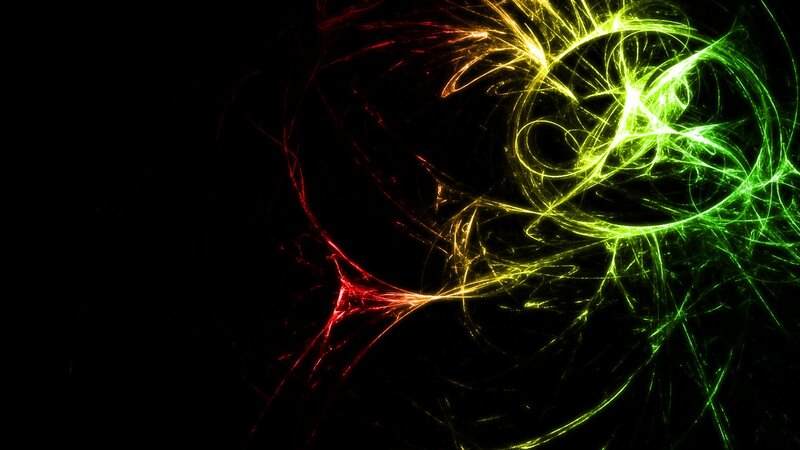 Abstract light streaks on black