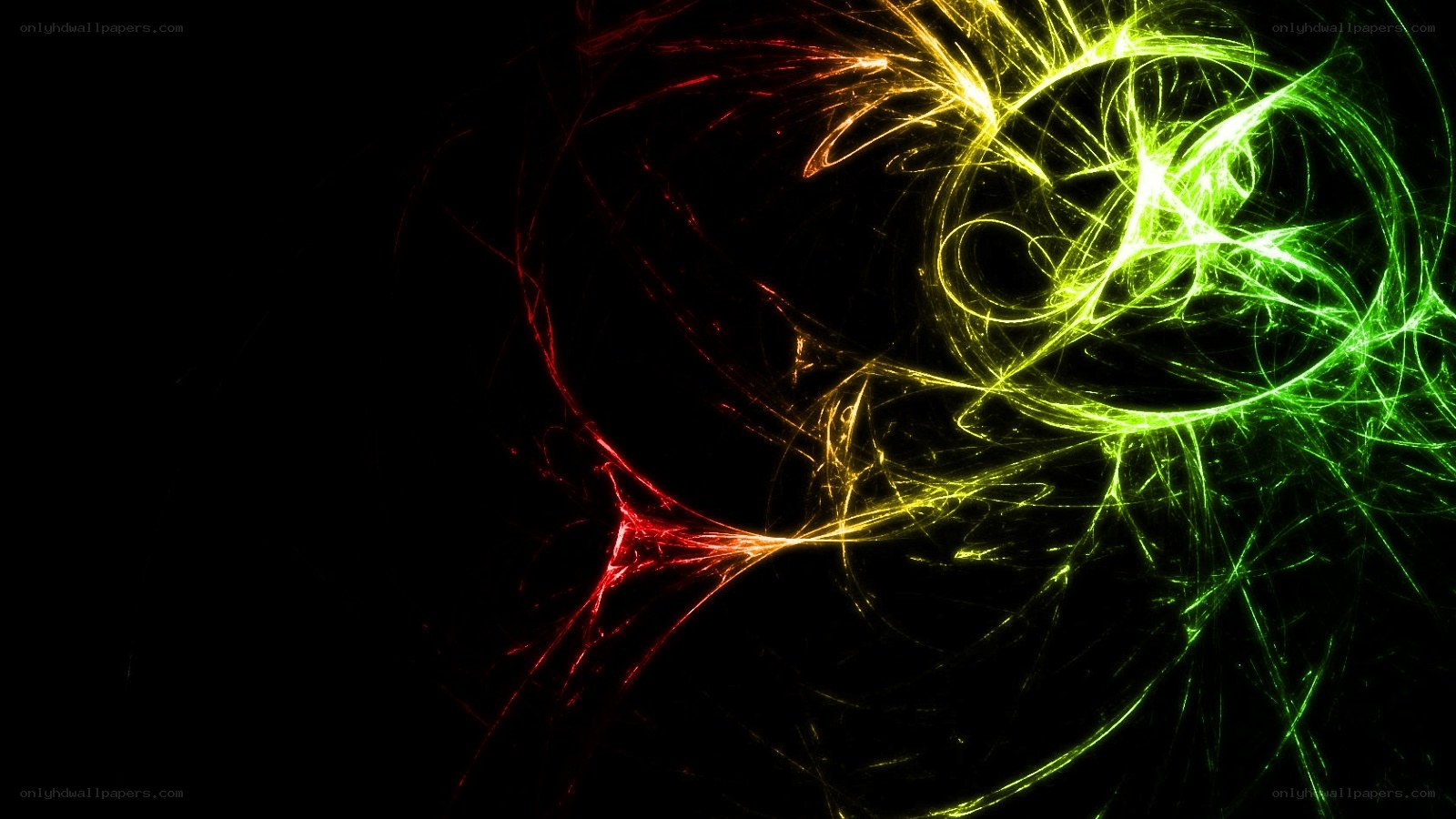 Abstract light streaks on black