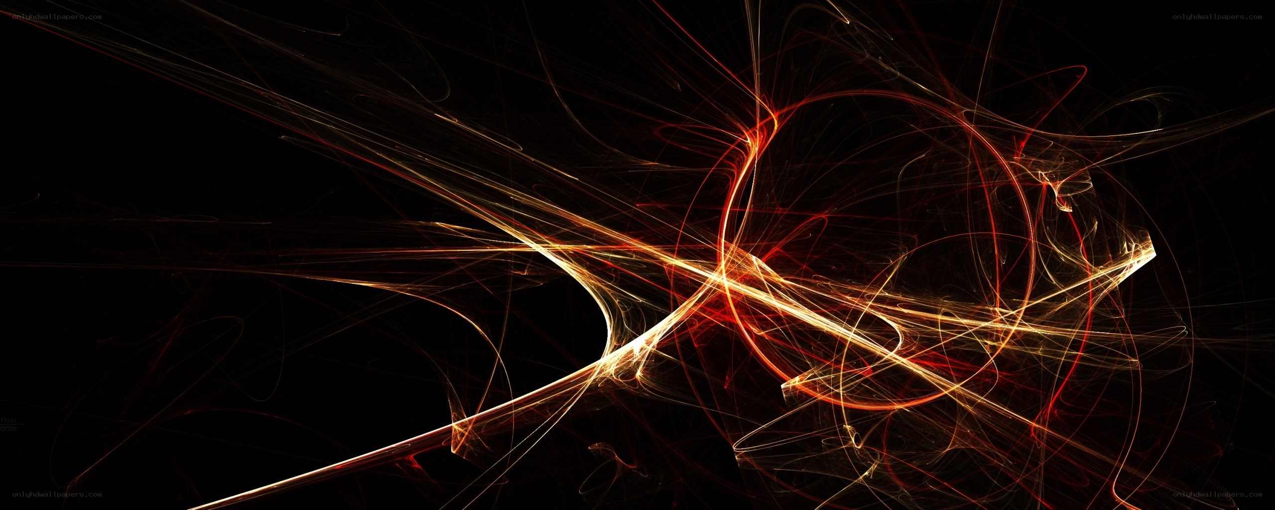Abstract light streaks on black