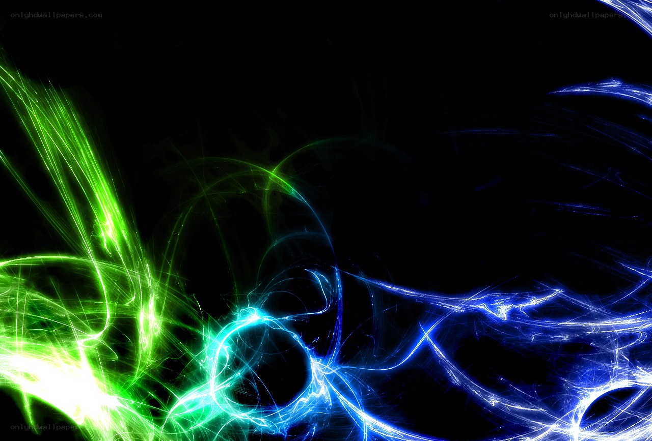 Abstract light streaks on black