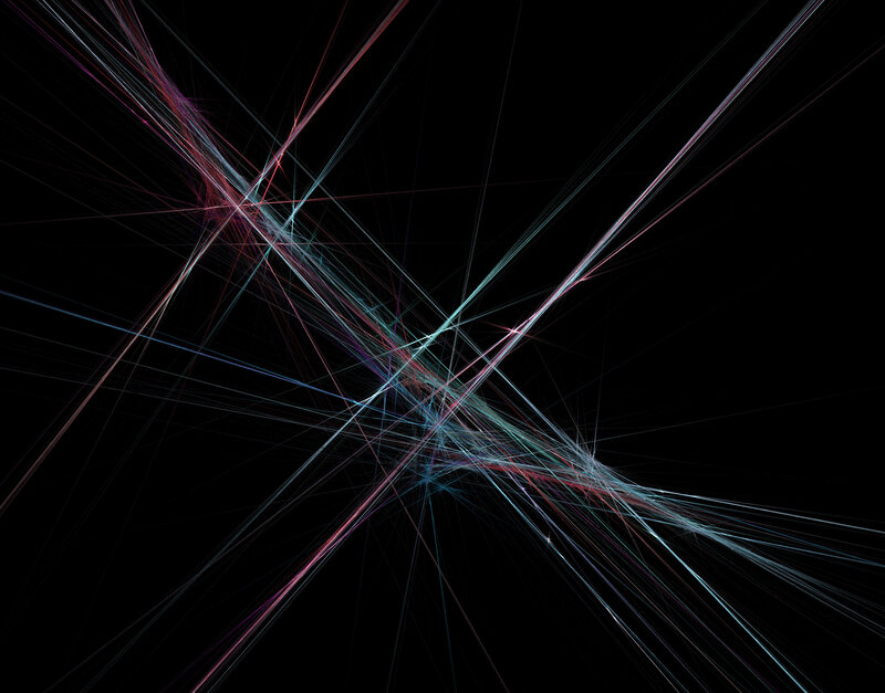 Abstract light streaks on black