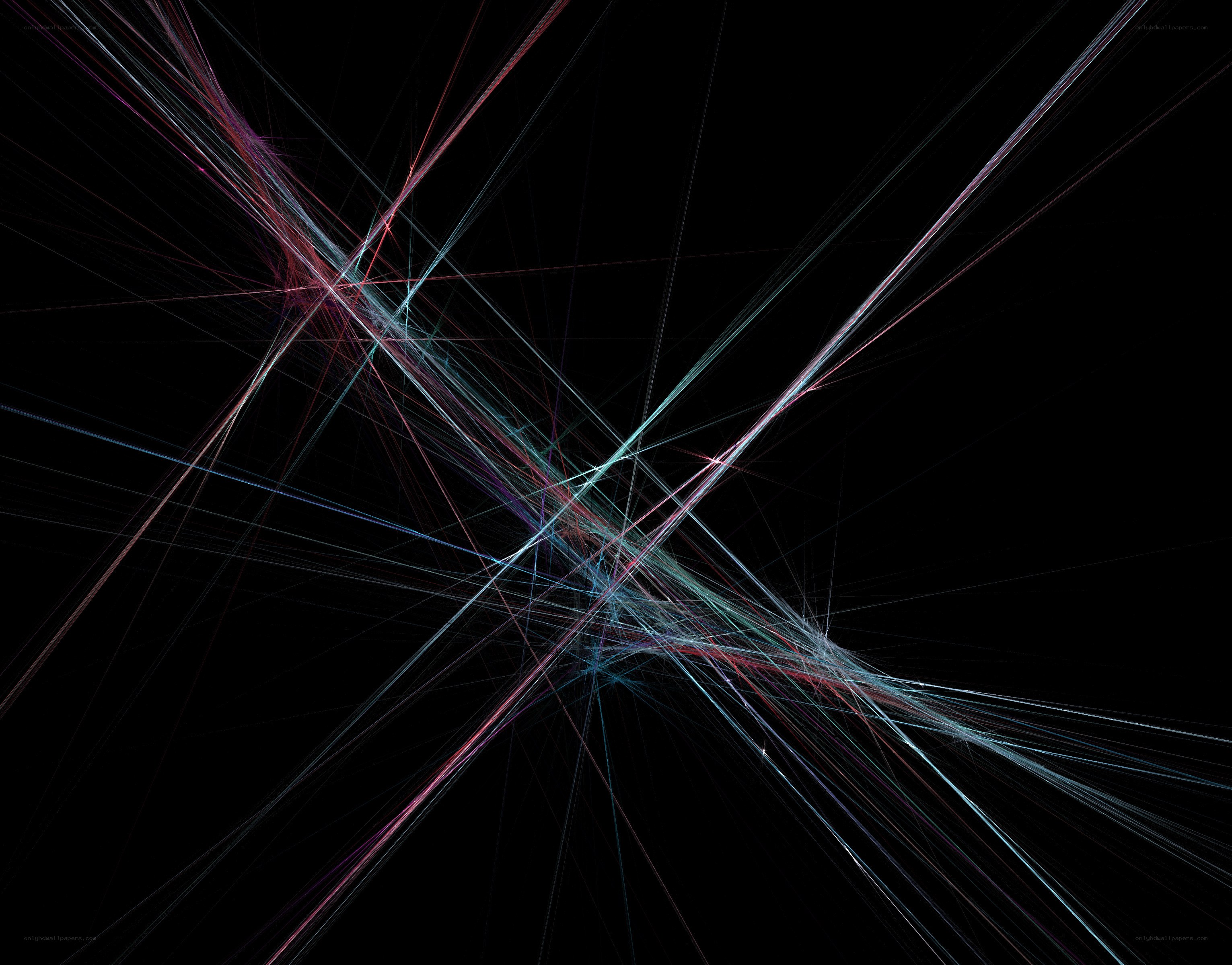 Abstract light streaks on black
