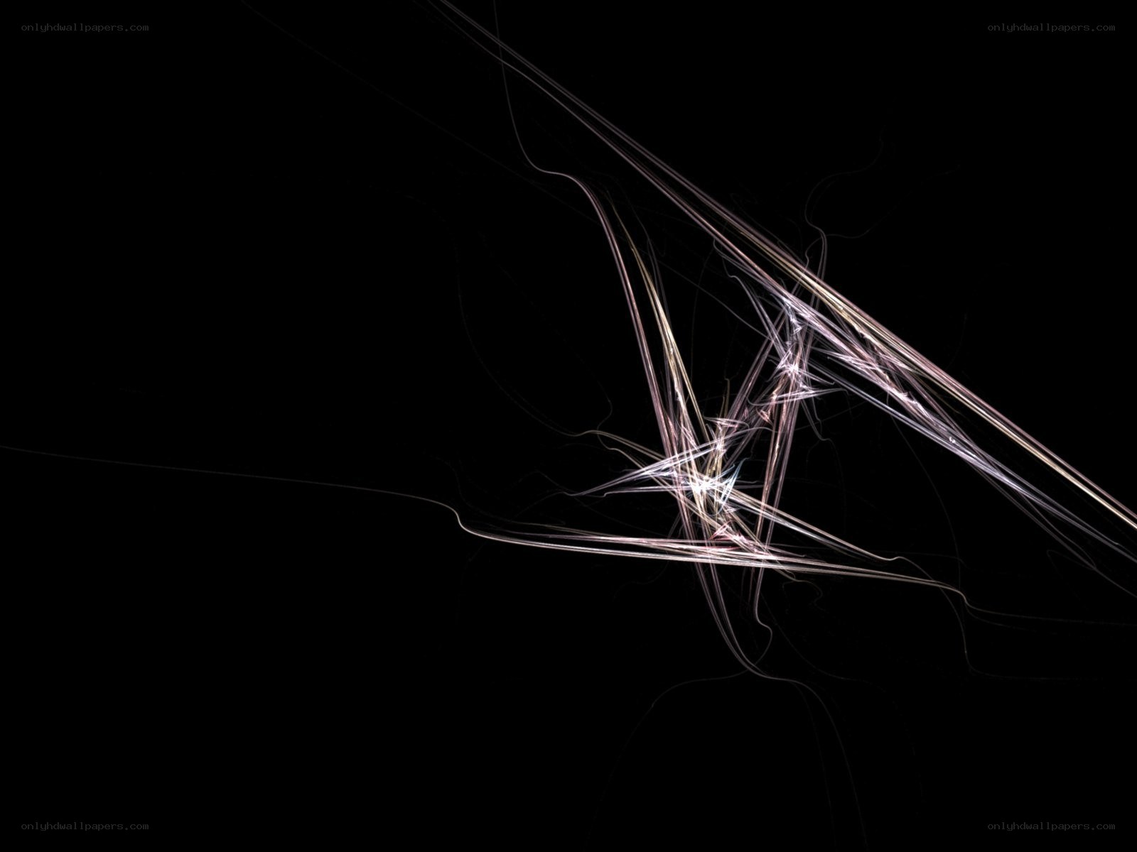 Abstract light streaks on black
