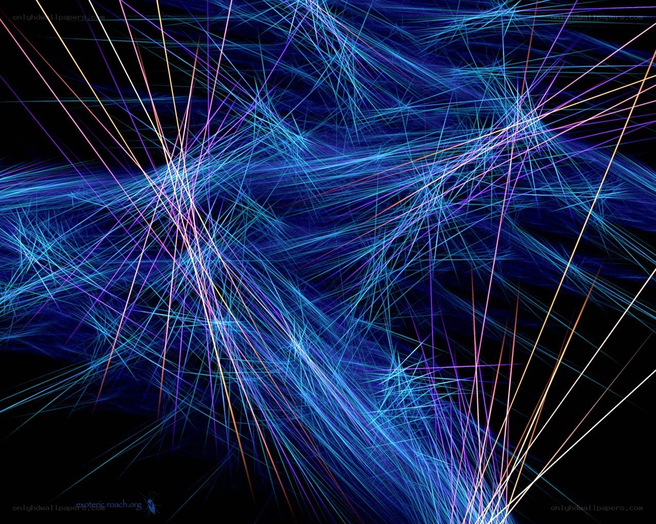 Abstract light streaks on black