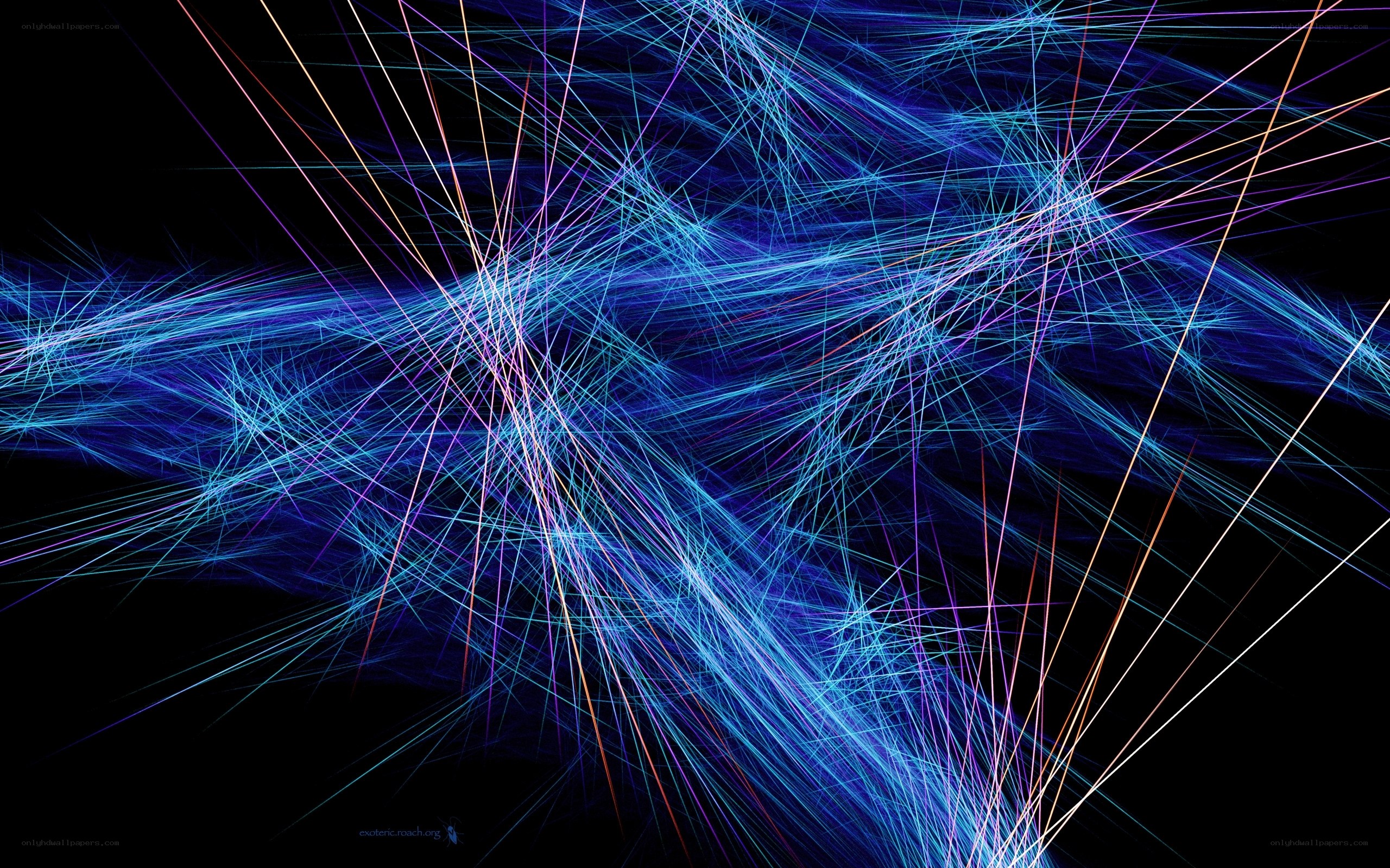 Abstract light streaks on black