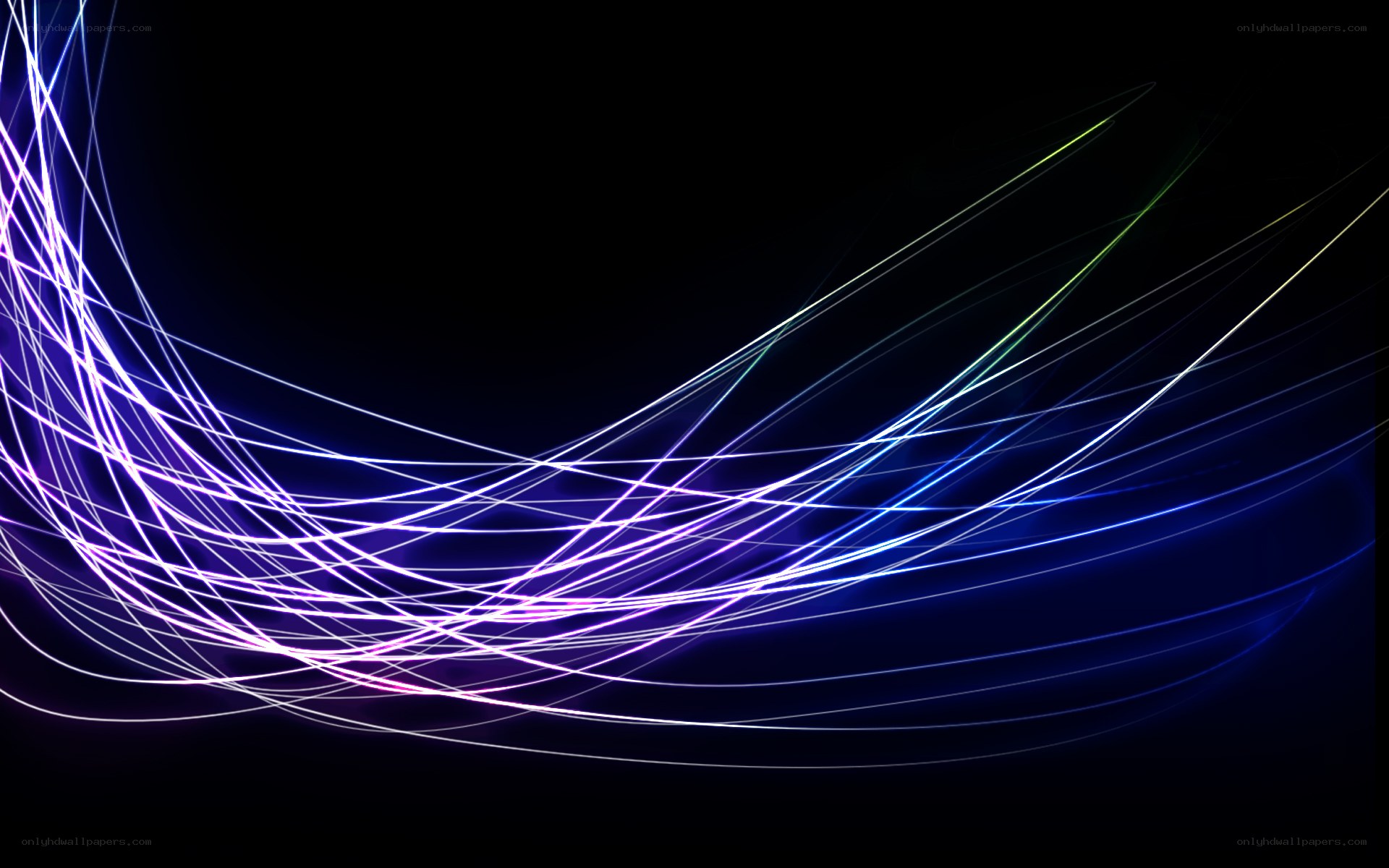 Abstract light streaks on black