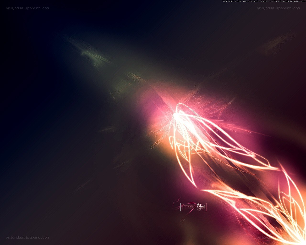 Abstract light streaks on dark background