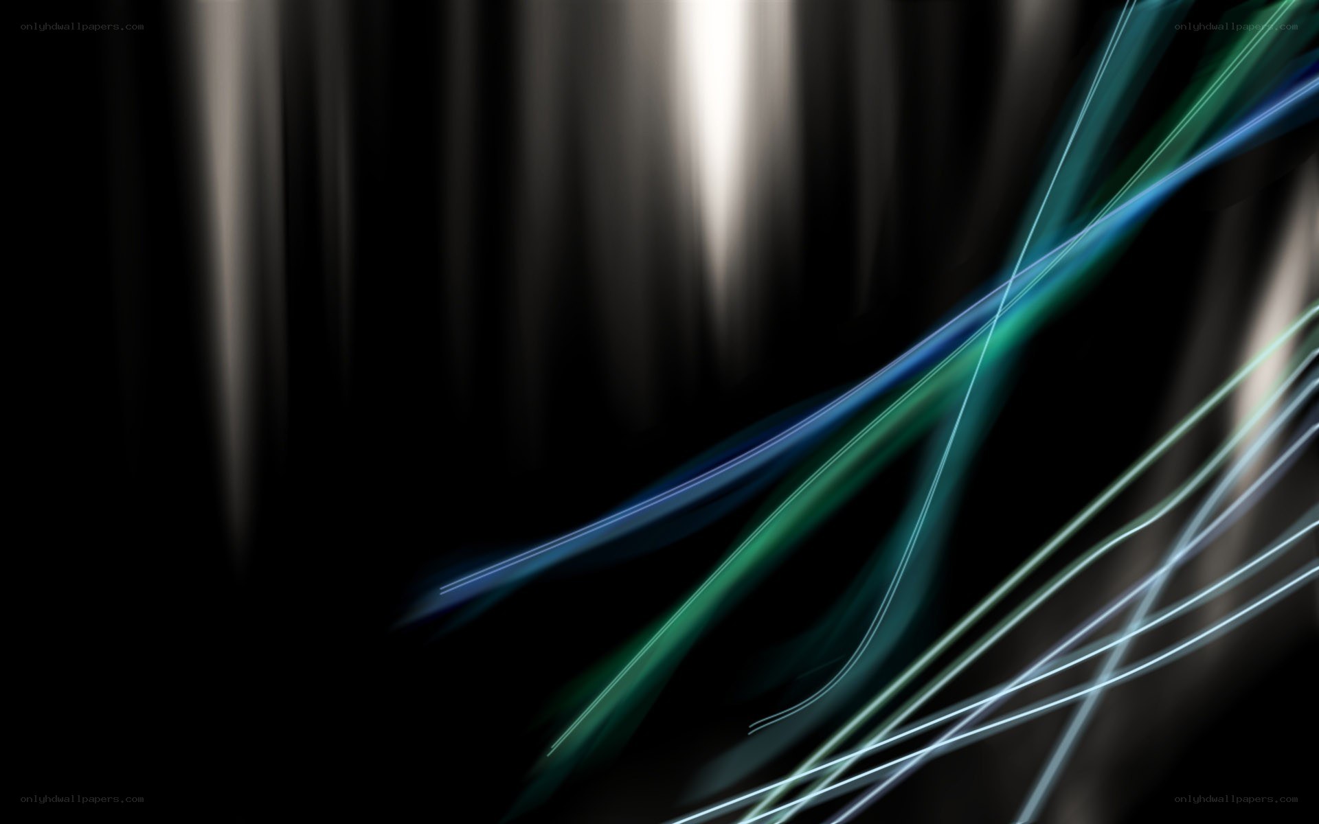 Abstract light streaks on dark background