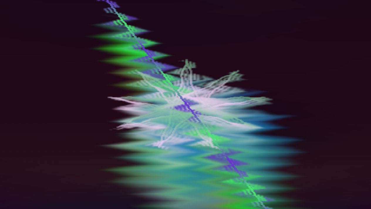 Abstract light streaks on dark background