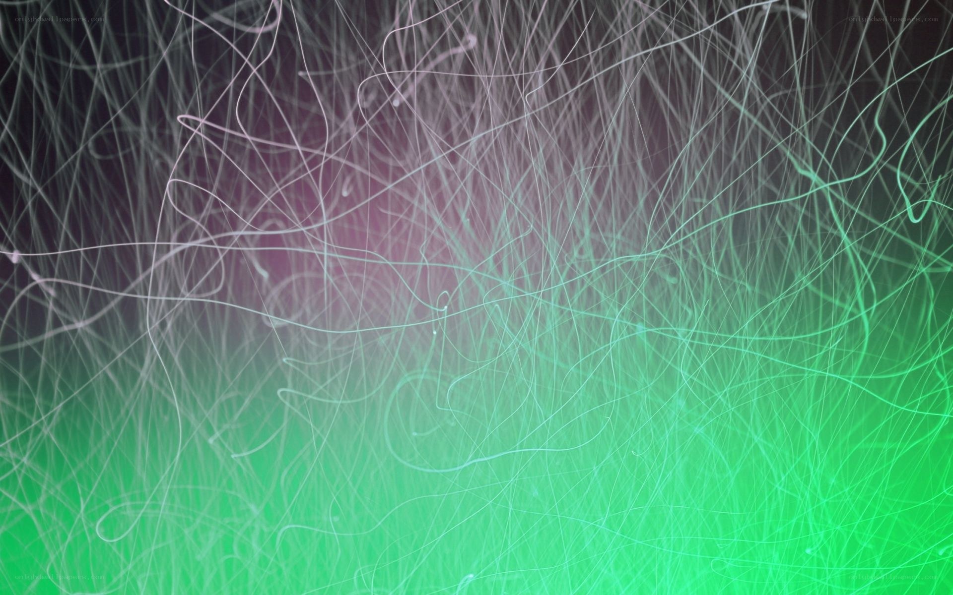 Abstract light streaks on green background