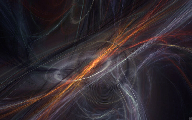 Abstract Light Streaks — Orange, Dynamic, Digital Art, Color, Motion