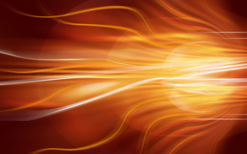 Abstract Light Streaks — Orange, Dynamic, Digital Art, Lines, Glow, Yellow