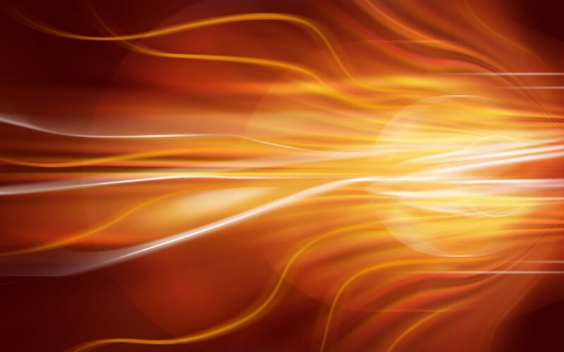 Abstract Light Streaks — Orange, Dynamic, Digital Art, Lines