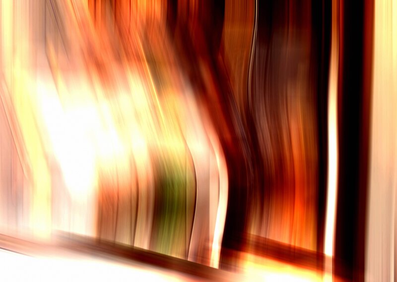 Abstract Light Streaks — Orange, Dynamic, Motion Blur