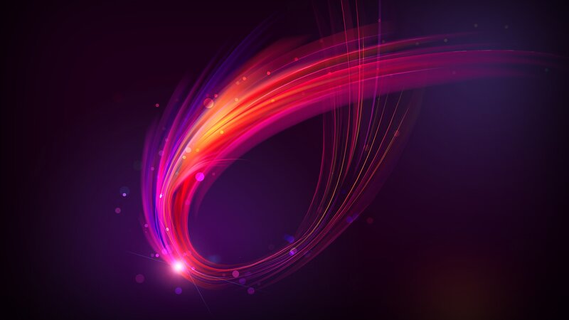 Abstract Light Streaks — Purple, Dynamic, Digital Art, Light Trails, Glow, Particles
