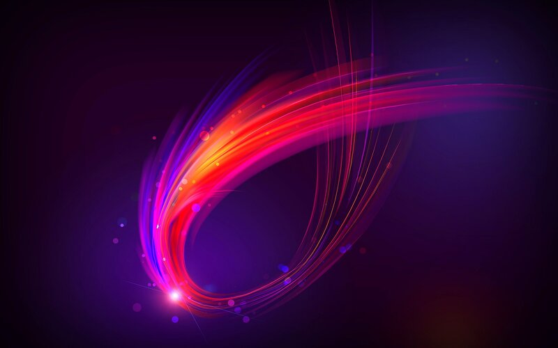 Abstract Light Streaks — Purple, Dynamic, Digital Art, Light Trails