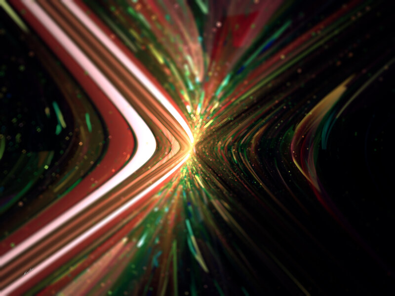 Abstract Light Streaks — Red, Dynamic, Digital Art, Color, Lines
