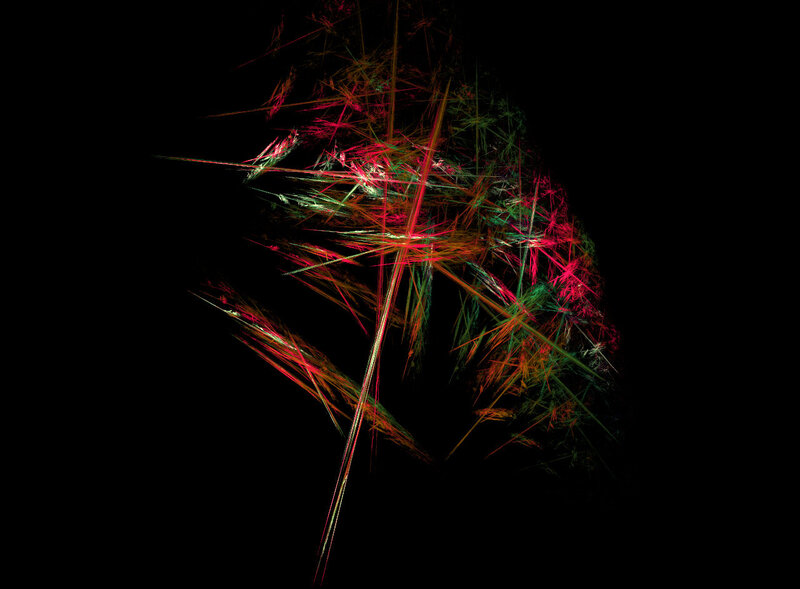 Abstract Light Streaks — Red, Dynamic, Digital Art, Red Lines