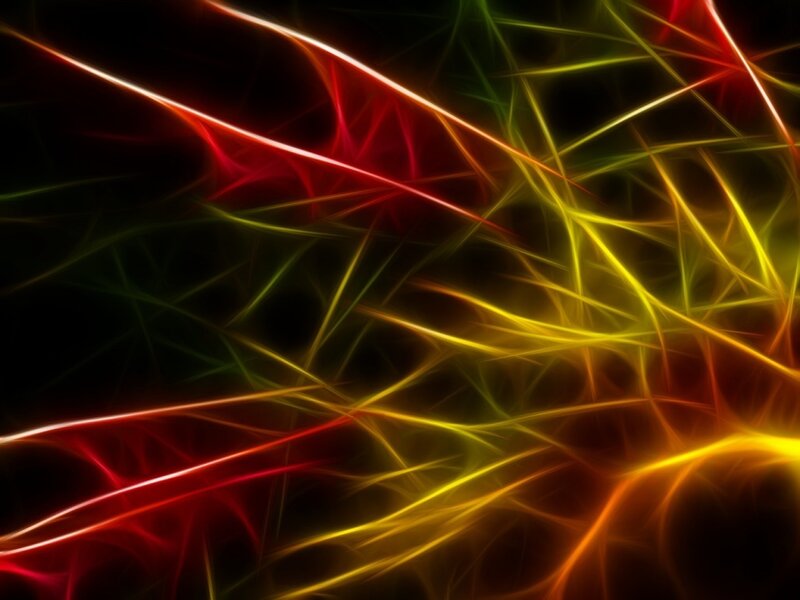 Abstract Light Streaks — Red, Energetic, Digital Art, Lines