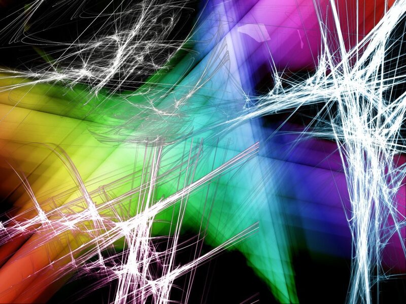 Abstract Light Streaks — White, Energetic