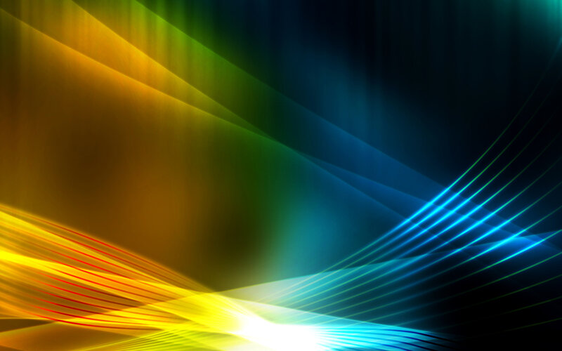Abstract Light Streaks — Yellow, Dynamic, Digital Art, Color, Lines, Blue
