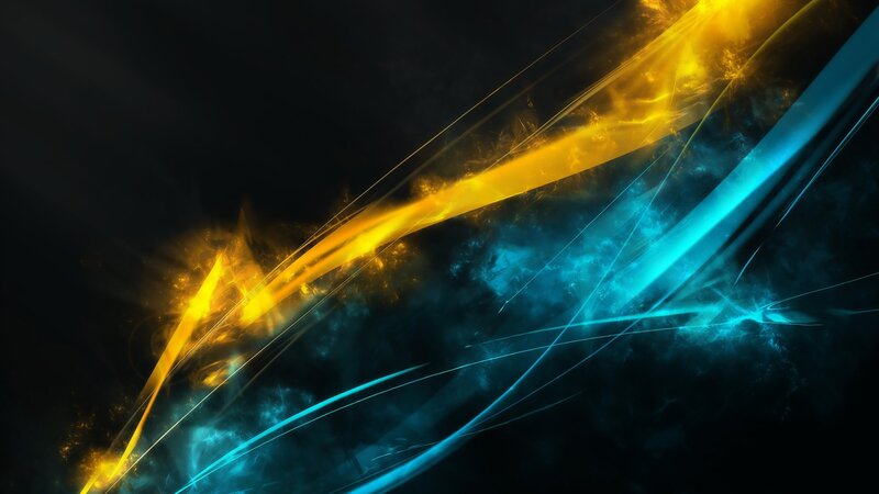 Abstract Light Streaks — Yellow, Dynamic, Digital Art, Energy