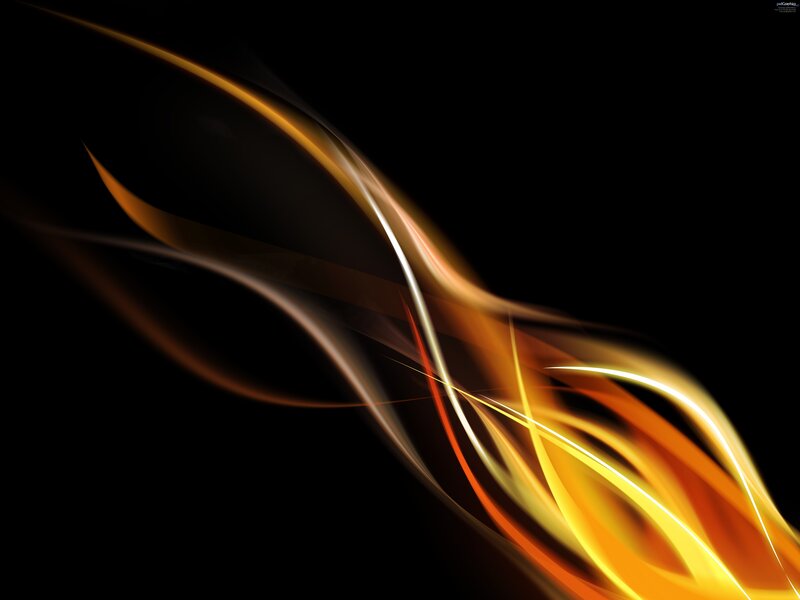 Abstract Light Streaks — Yellow, Dynamic, Digital Art, Motion, Black Background