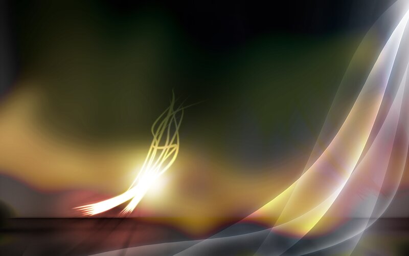 Abstract Light Streaks — Yellow, Dynamic, Digital Art, Motion Blur