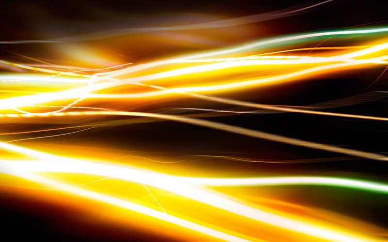 Abstract Light Streaks — Yellow, Dynamic, Light Trails