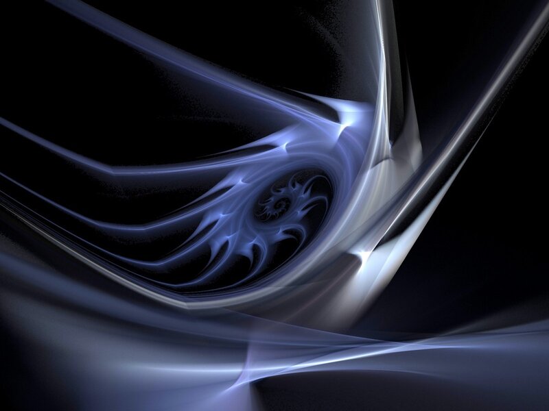 Abstract Light Swirl — Black, Dramatic, Digital Art, Dark Background