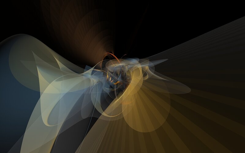 Abstract Light Swirl — Black, Dramatic