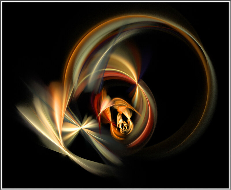 Abstract Light Swirl — Black, Dynamic