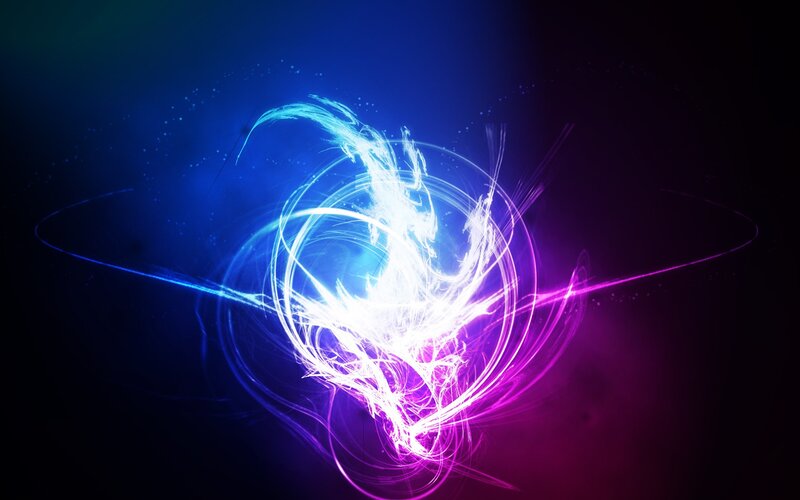 Abstract Light Swirl — Blue, Energetic