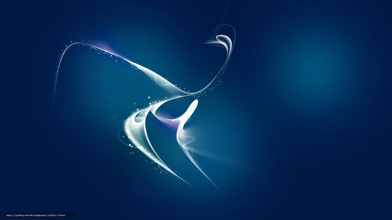 Abstract Light Swirl — Blue, Serene, Digital Art, Particles, Curves