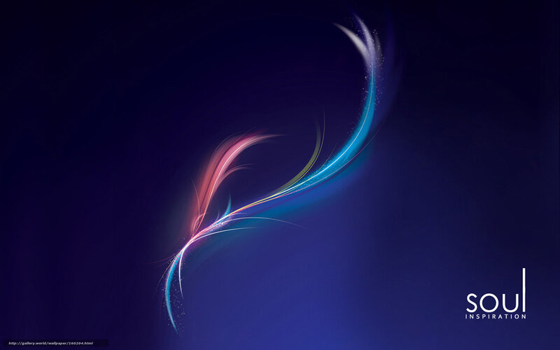 Abstract Light Swirl — Blue, Serene, Digital Art, Text