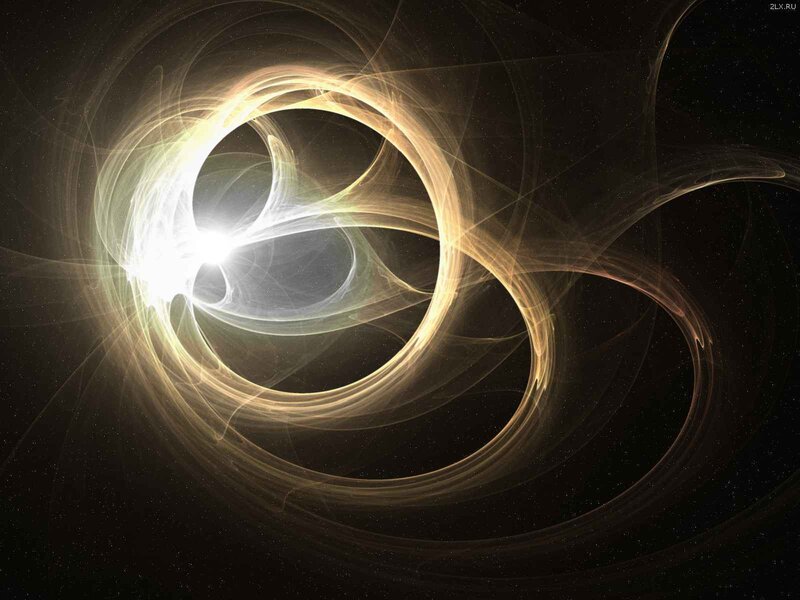 Abstract light swirl in space