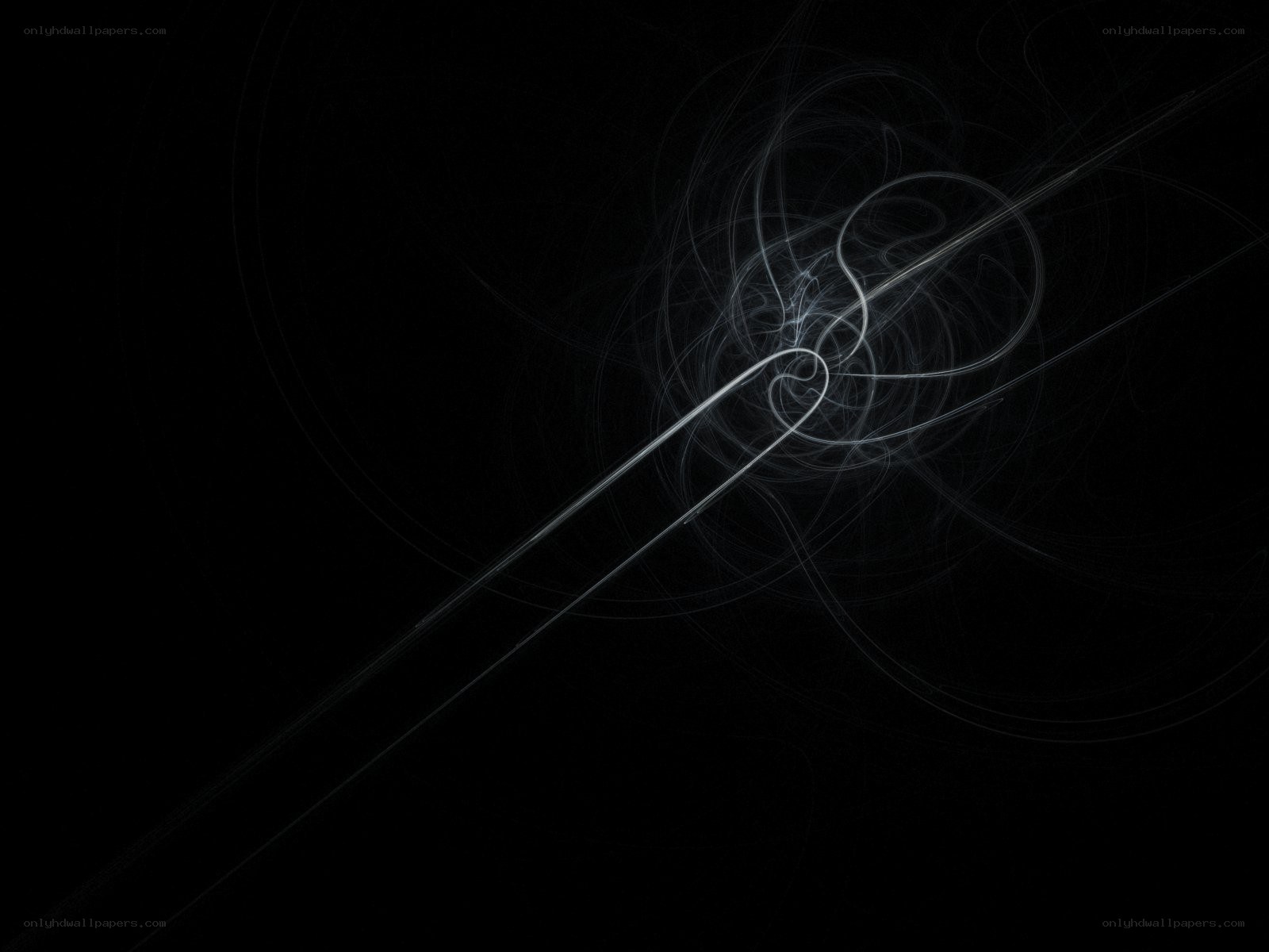Abstract light swirl on black