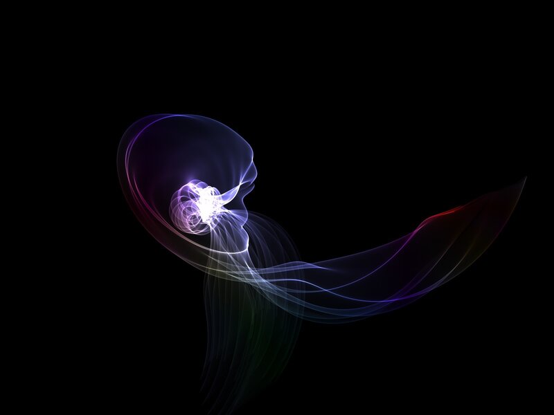 Abstract Light Swirl — Purple, Ethereal, Digital Art