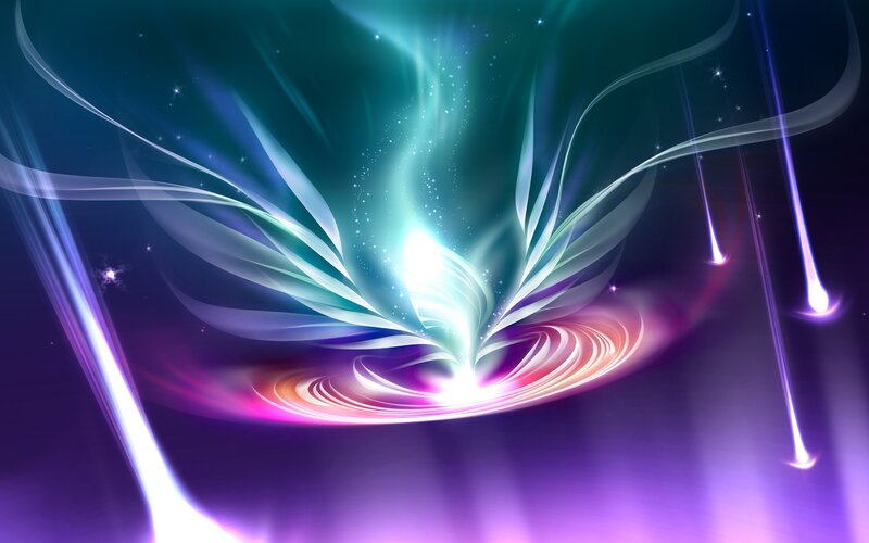 Abstract Light Swirl — Purple, Ethereal, Night