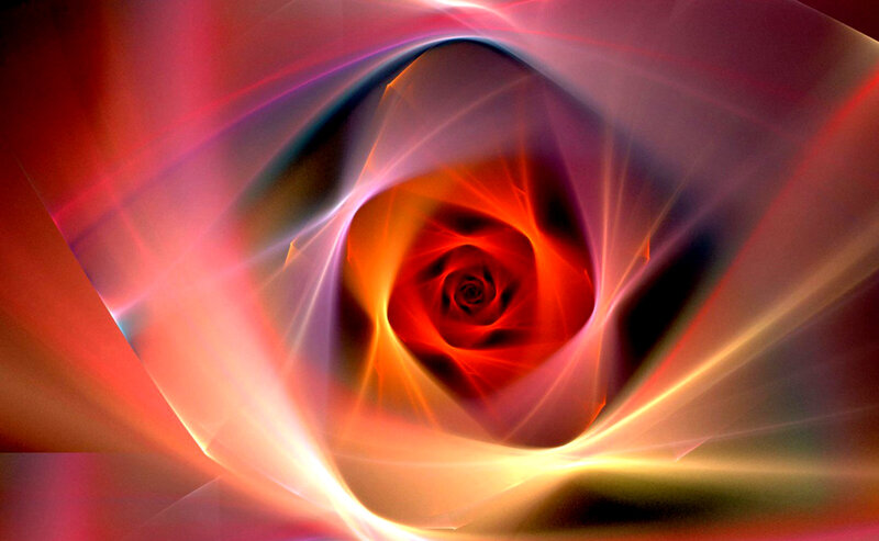 Abstract Light Swirl — Red