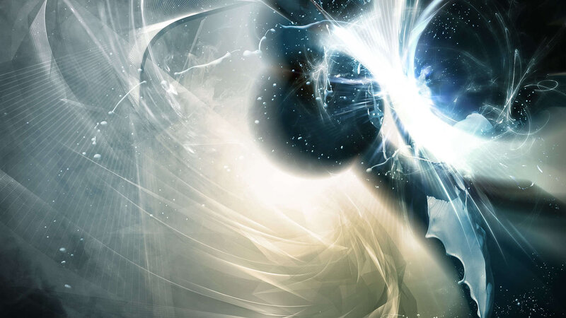 Abstract Light Swirl — White, Dramatic, Digital Art