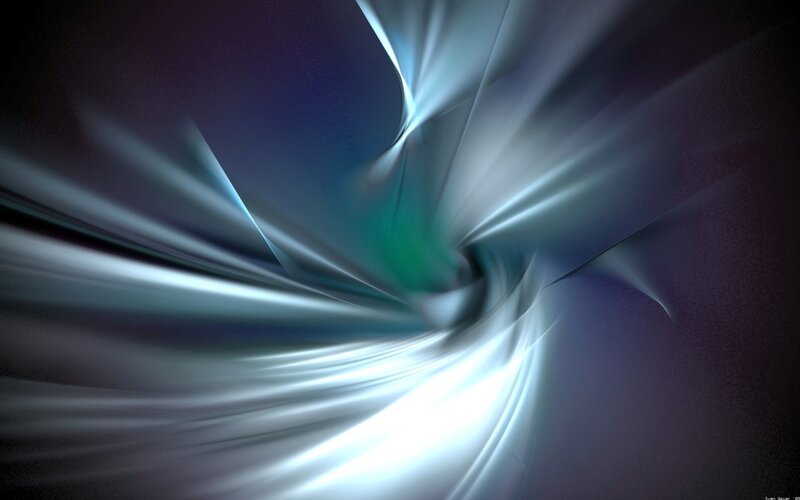 Abstract Light Swirl — White, Dynamic, Digital Art, Dark Background