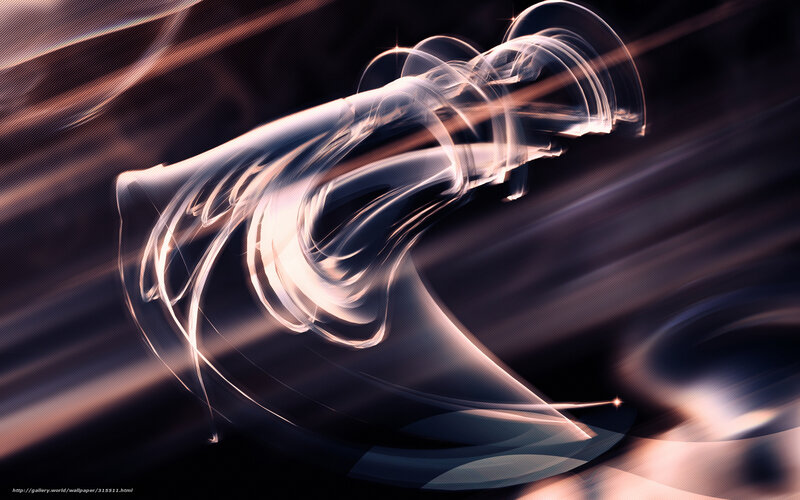 Abstract Light Swirl — White, Dynamic, Digital Art, Light Streaks