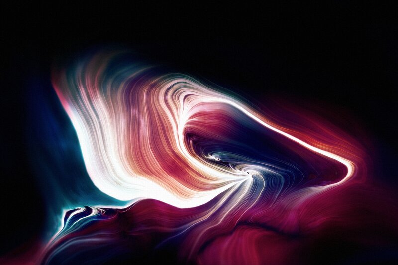 Abstract Light Swirl — White, Dynamic