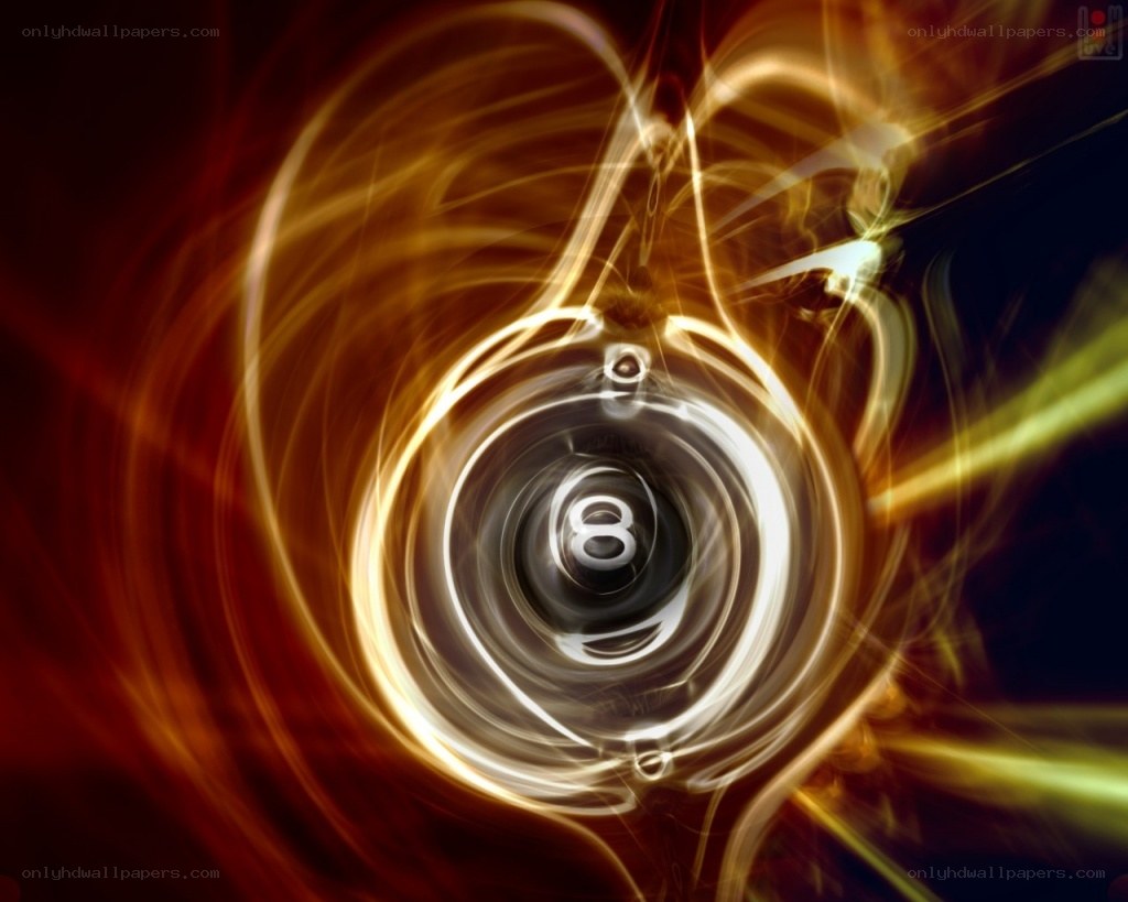 Abstract light swirl with number eight