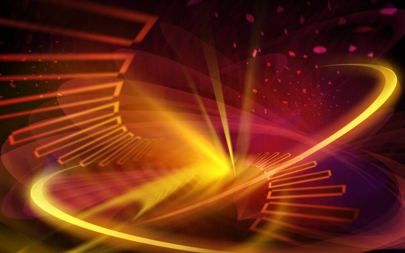 Abstract Light Swirl — Yellow, Dynamic, Digital Art, Lines